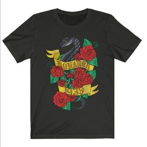 Vintage Faded Monarch Shirt Black - Snakes / Roses